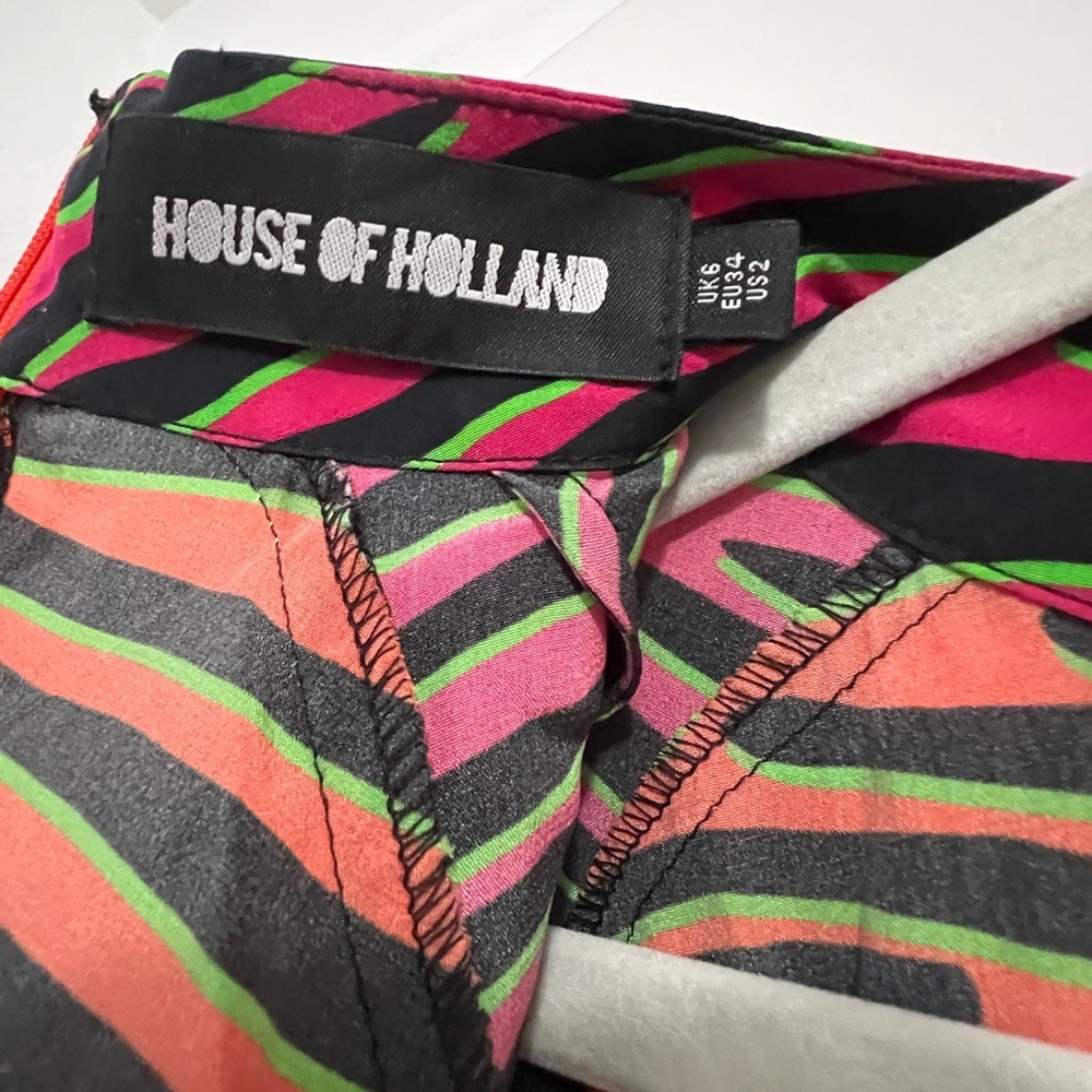 House of Holland striped  silk dress size 2 - Picture 6 of 7